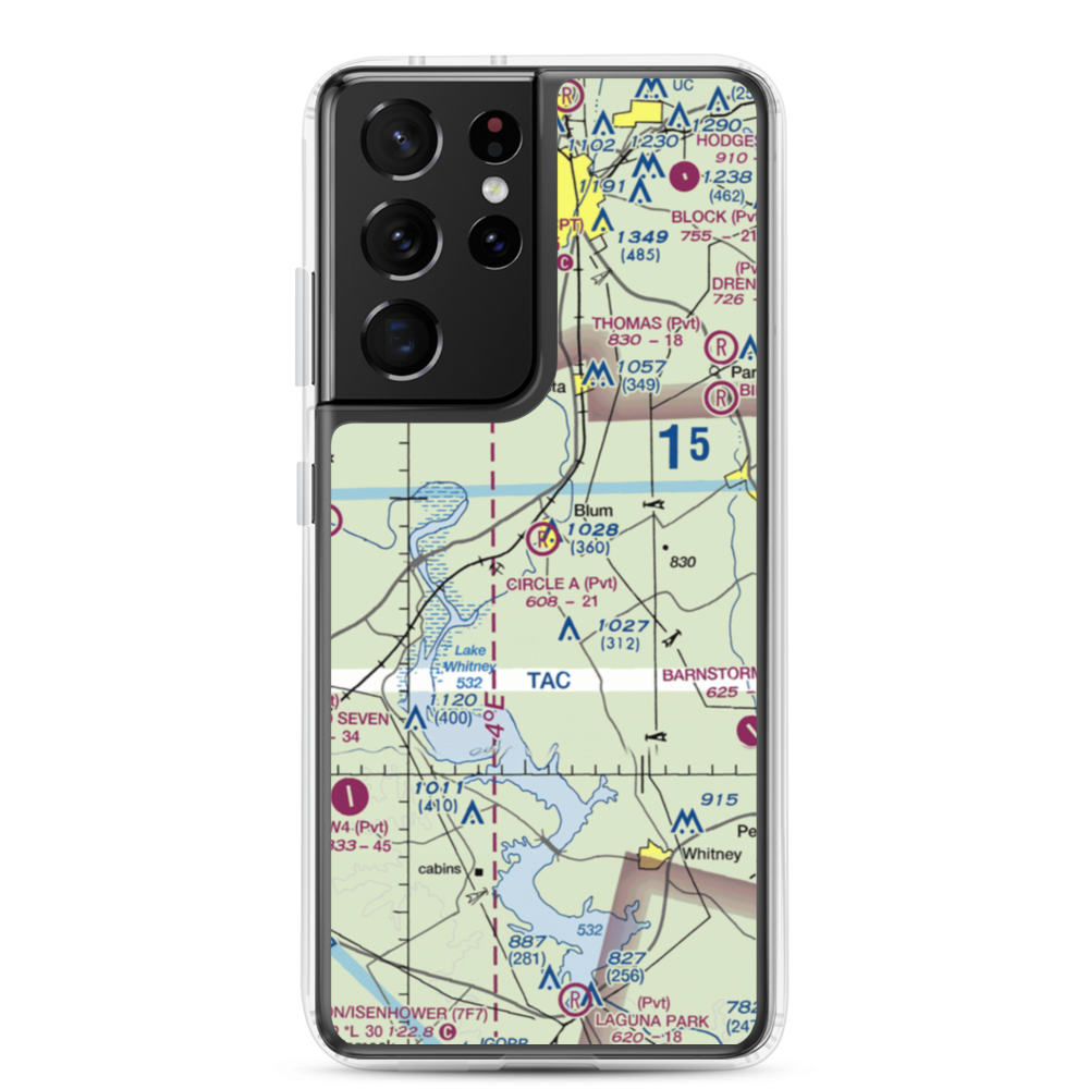 Circle 'A' Ranch Airport (05TX) VFR Sectional Samsung Case Samsung Galaxy S21 Ultra model shown