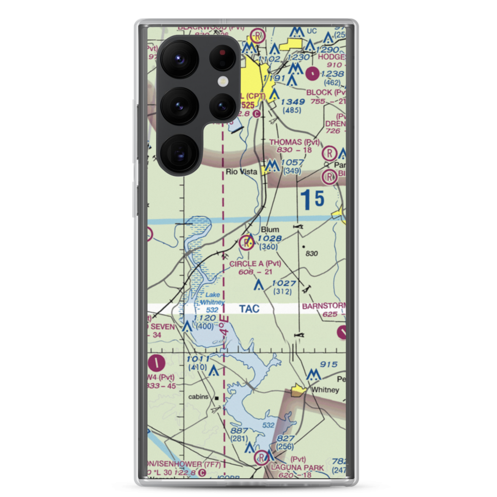 Circle 'A' Ranch Airport (05TX) VFR Sectional Samsung Case Samsung Galaxy S22 Ultra model shown