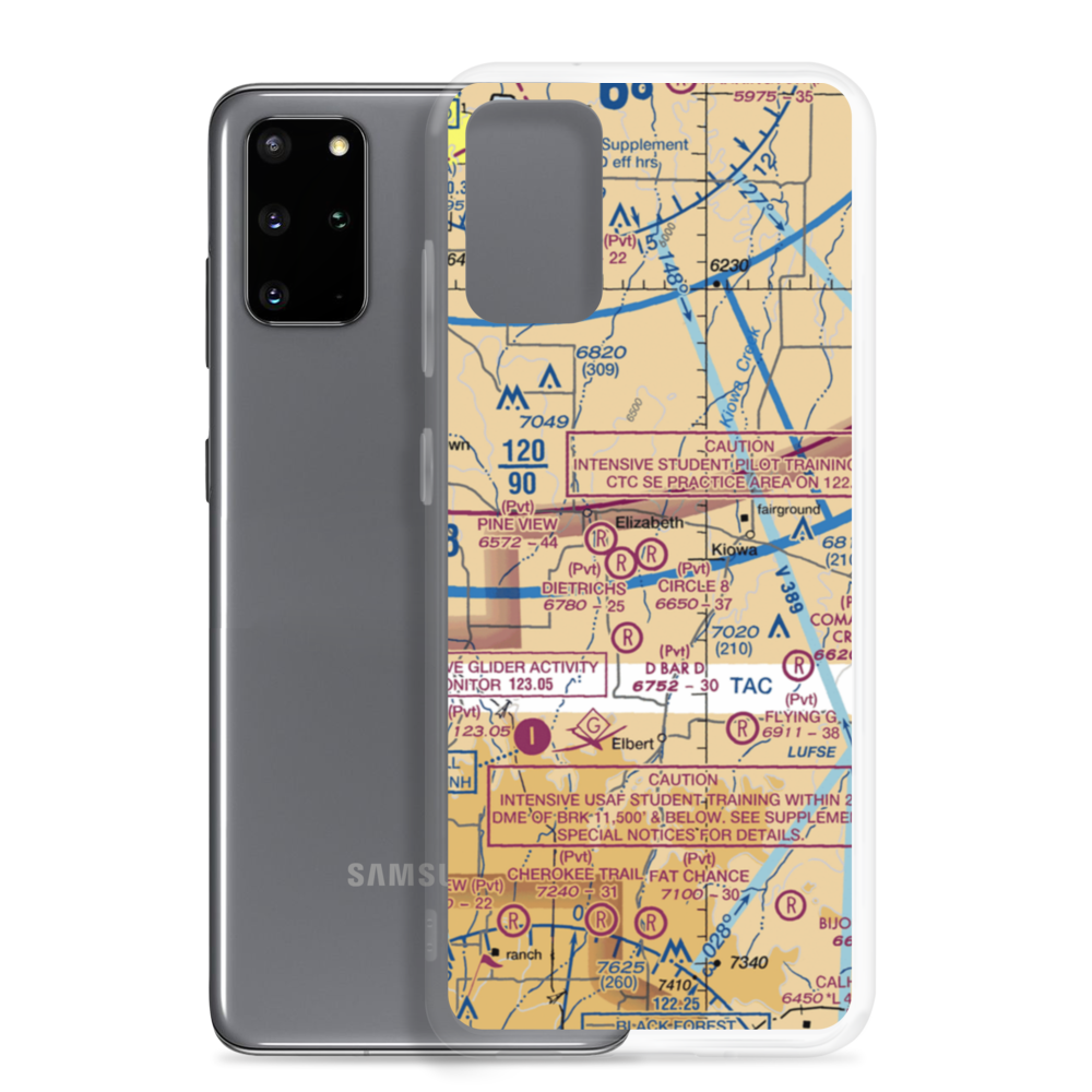 Circle 8 Ranch Airport (CO42) VFR Sectional Samsung Case Samsung Galaxy S20 Plus model shown