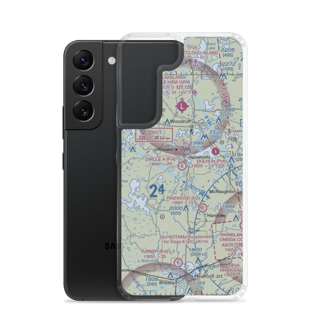 Circle A Ranch Airport (48WI) VFR Sectional Samsung Case Samsung Galaxy S22 model shown