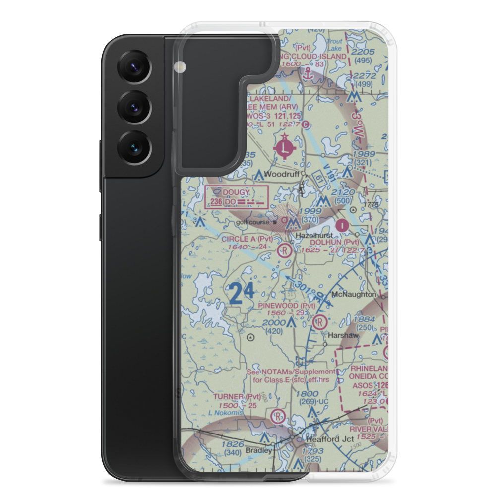 Circle A Ranch Airport (48WI) VFR Sectional Samsung Case Samsung Galaxy S22 Plus model shown