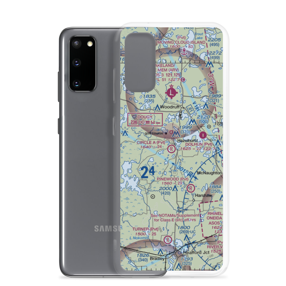 Circle A Ranch Airport (48WI) VFR Sectional Samsung Case Samsung Galaxy S20 model shown