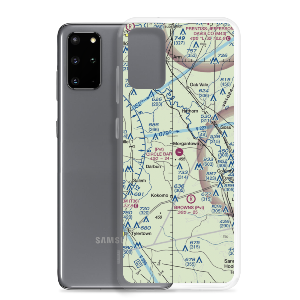 Circle Bar Ranch Airport (46MS) VFR Sectional Samsung Case Samsung Galaxy S20 Plus model shown
