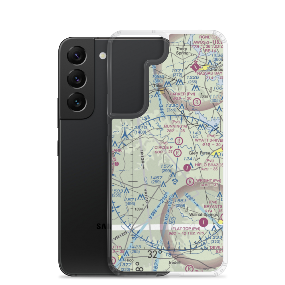 Circle Eight Ranch Airport (XA04) VFR Sectional Samsung Case Samsung Galaxy S22 model shown