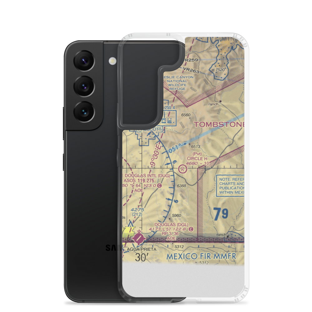 Circle H Ranch Airport (AZ17) VFR Sectional Samsung Case Samsung Galaxy S22 model shown
