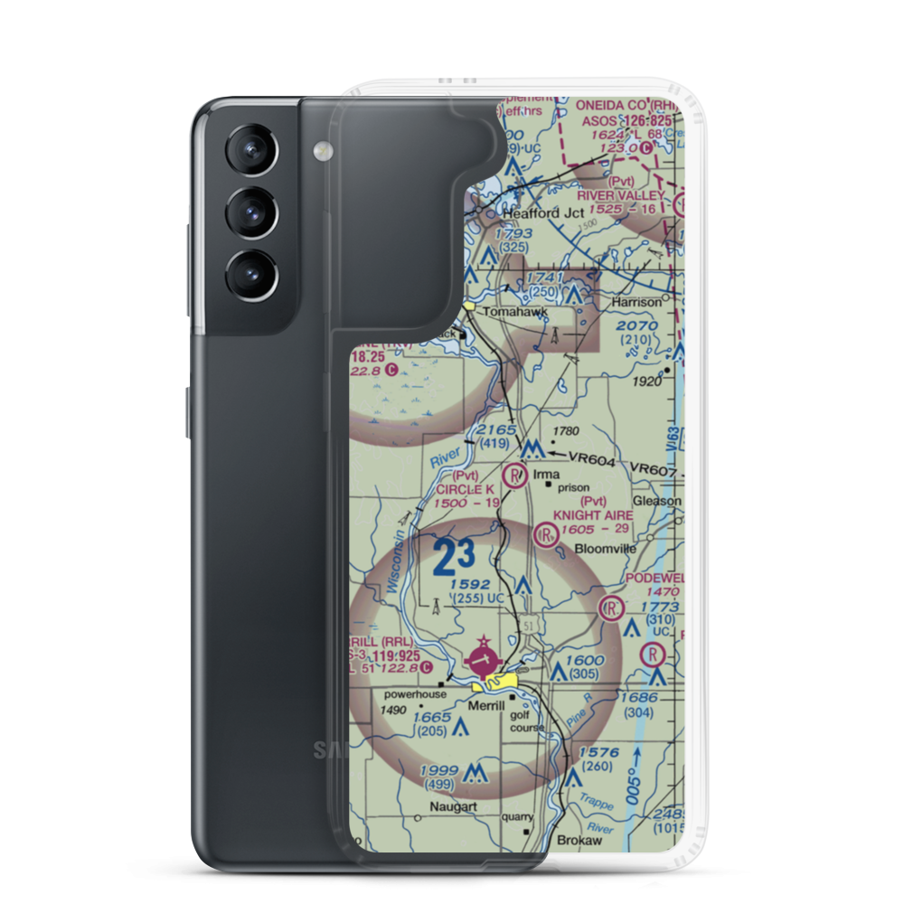 Circle K Airport (WS45) VFR Sectional Samsung Case Samsung Galaxy S21 model shown