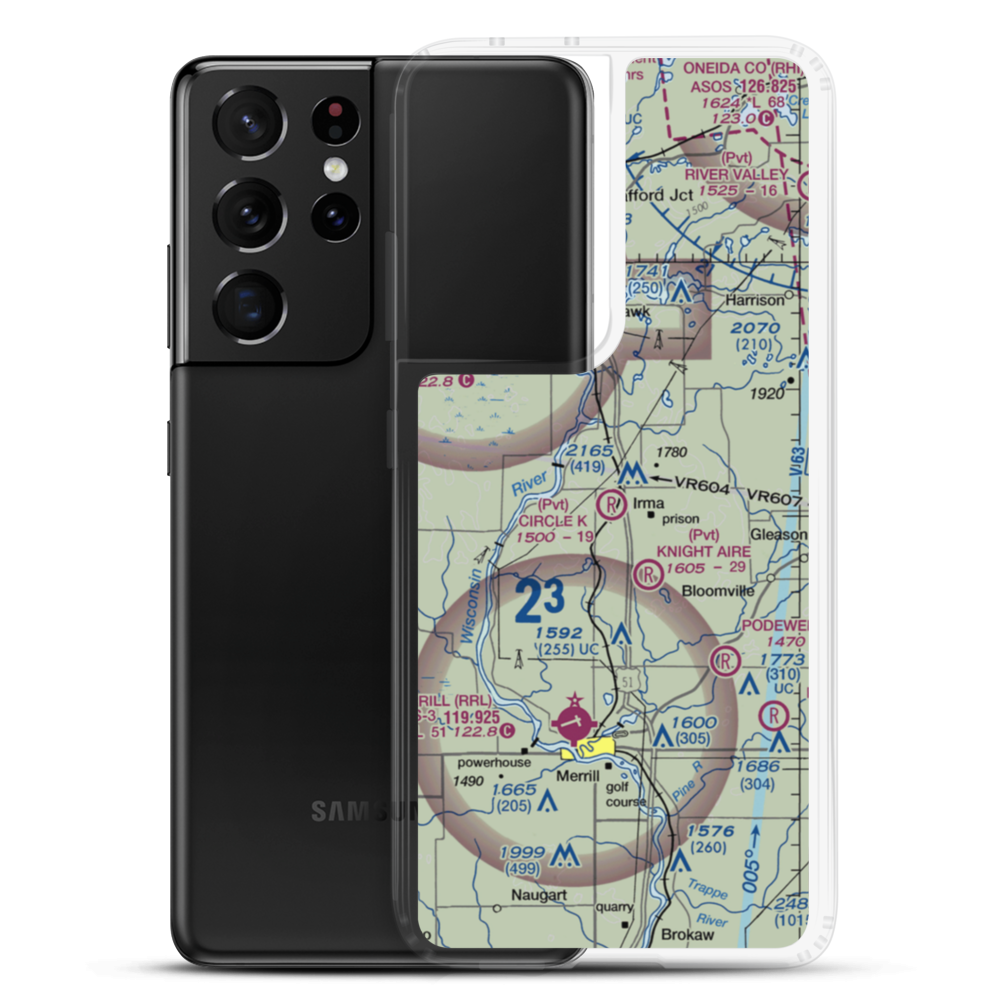 Circle K Airport (WS45) VFR Sectional Samsung Case Samsung Galaxy S21 Ultra model shown