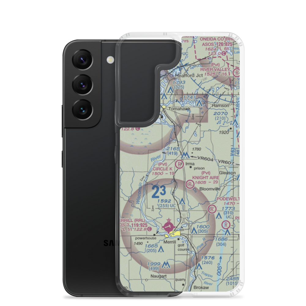 Circle K Airport (WS45) VFR Sectional Samsung Case Samsung Galaxy S22 model shown