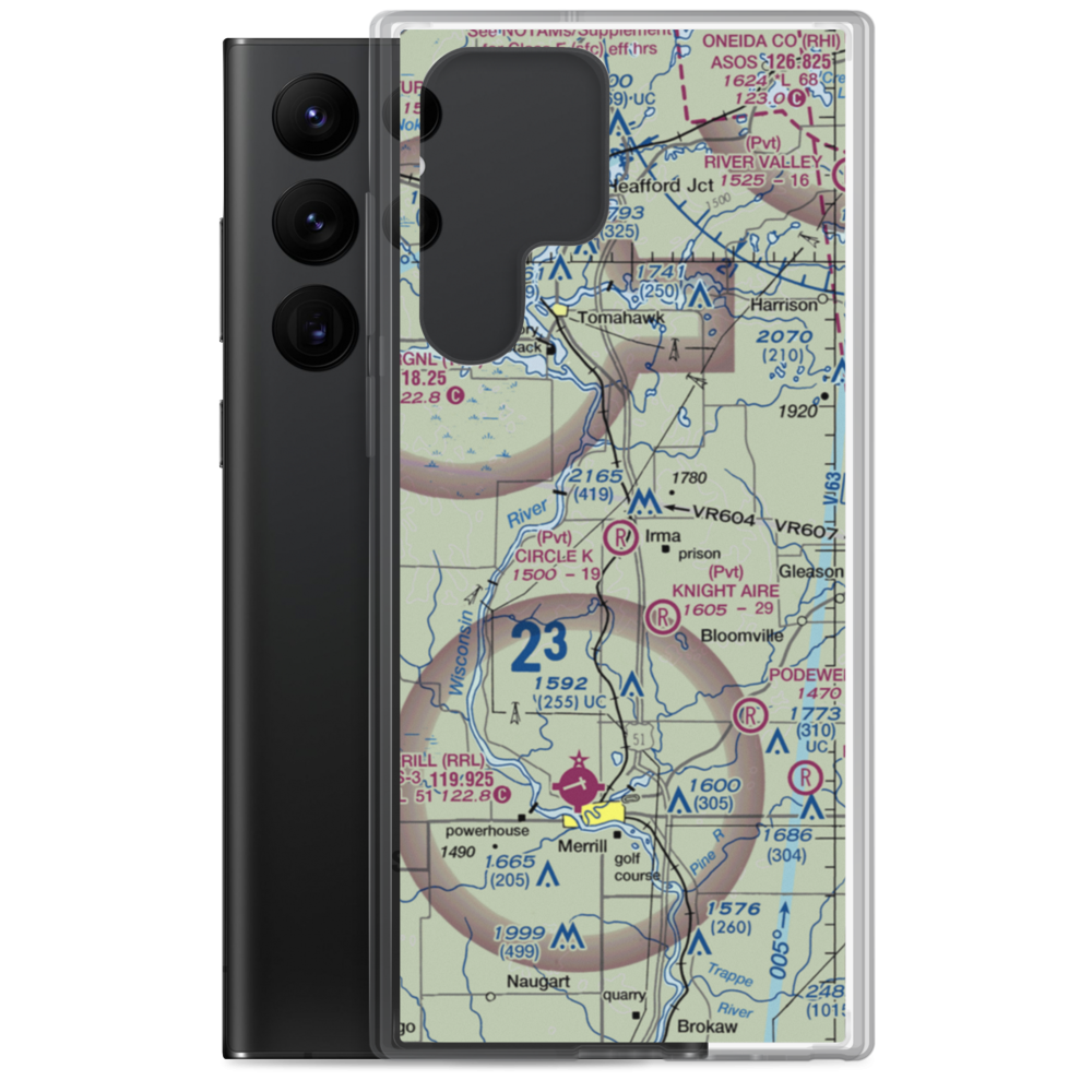 Circle K Airport (WS45) VFR Sectional Samsung Case Samsung Galaxy S22 Ultra model shown