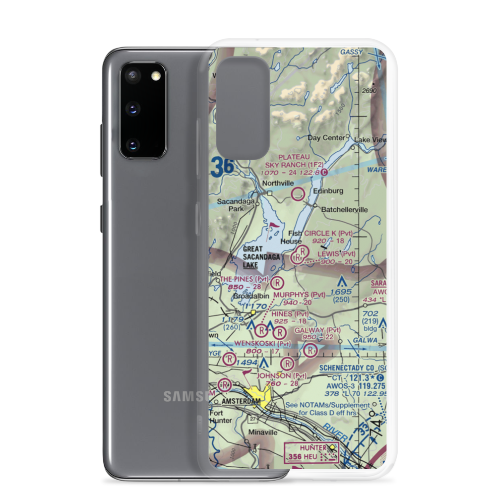 Circle K Ranch Airport (NY65) VFR Sectional Samsung Case Samsung Galaxy S20 model shown