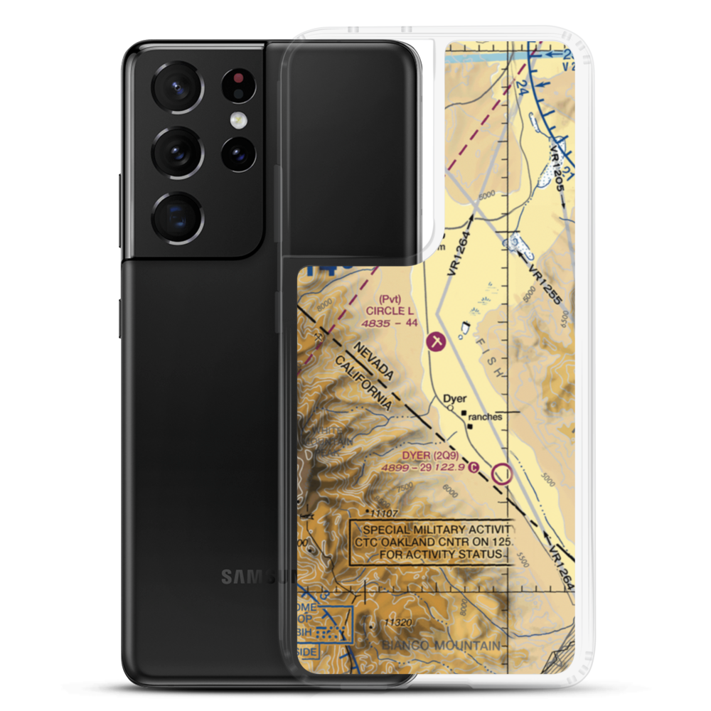 Circle L Ranch Airport (NV27) VFR Sectional Samsung Case Samsung Galaxy S21 Ultra model shown