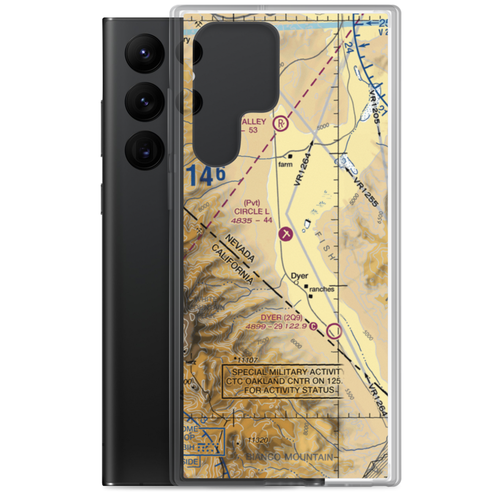 Circle L Ranch Airport (NV27) VFR Sectional Samsung Case Samsung Galaxy S22 Ultra model shown