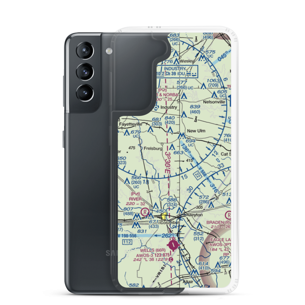 Circle M Ranch Airport (6TX2) VFR Sectional Samsung Case Samsung Galaxy S21 model shown
