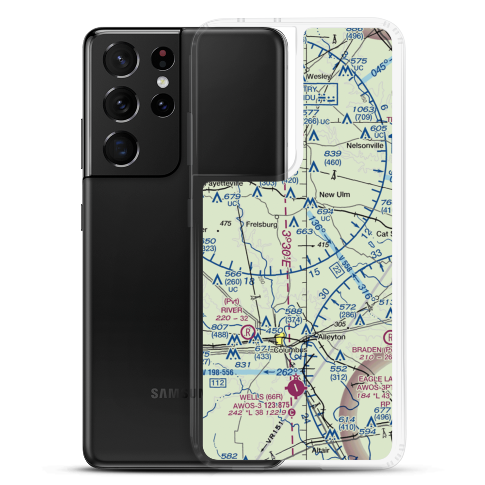 Circle M Ranch Airport (6TX2) VFR Sectional Samsung Case Samsung Galaxy S21 Ultra model shown