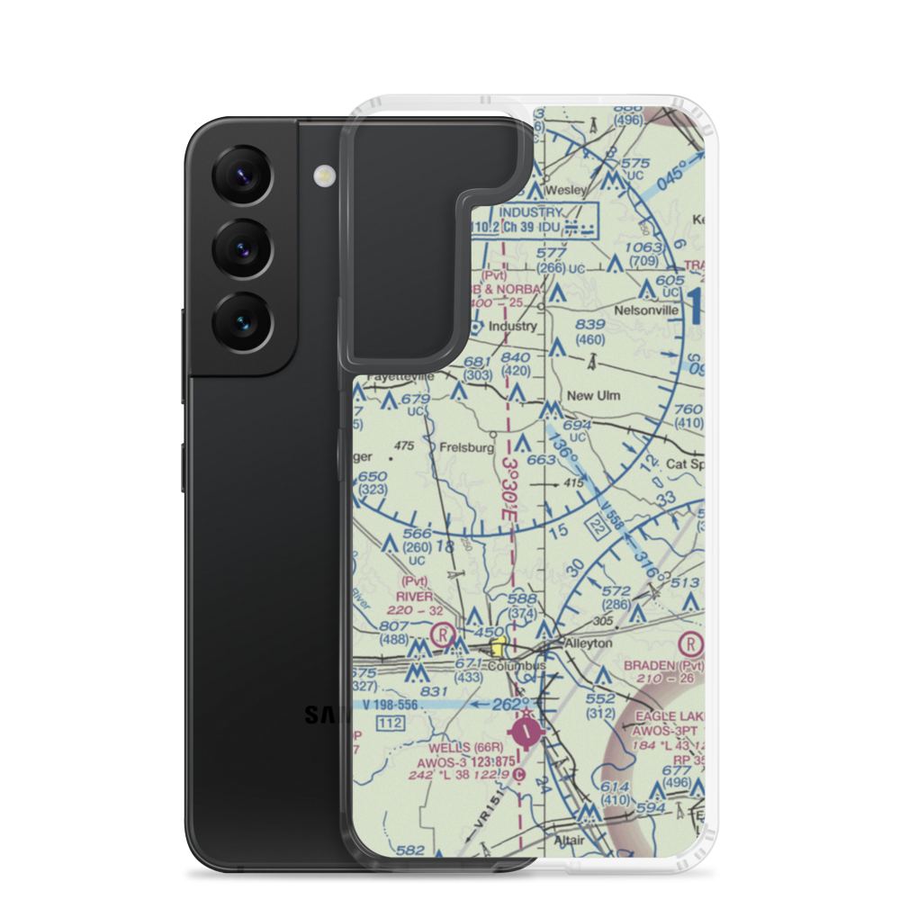 Circle M Ranch Airport (6TX2) VFR Sectional Samsung Case Samsung Galaxy S22 model shown