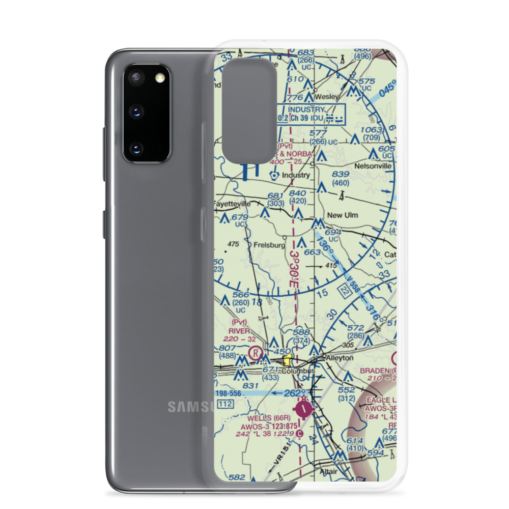Circle M Ranch Airport (6TX2) VFR Sectional Samsung Case Samsung Galaxy S20 model shown
