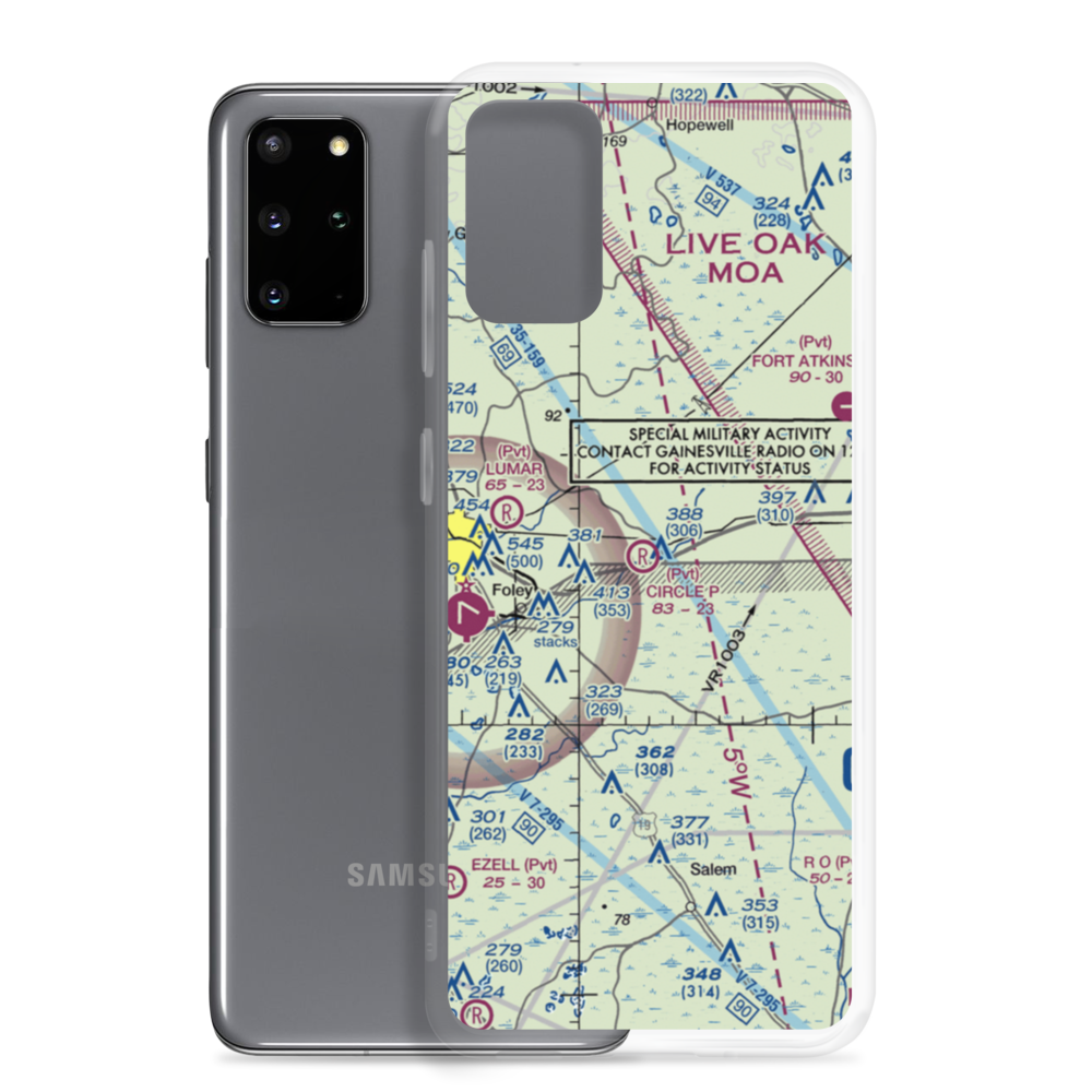Circle P Airport (FA32) VFR Sectional Samsung Case Samsung Galaxy S20 Plus model shown