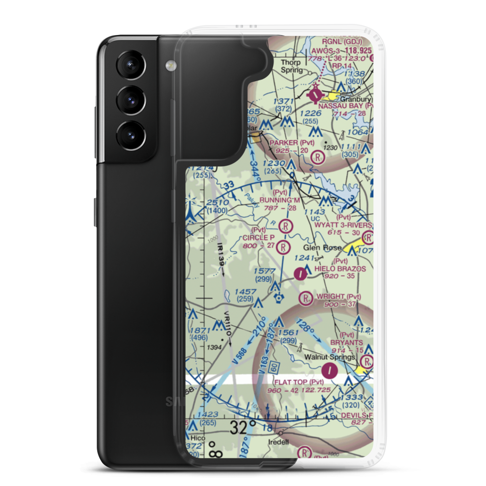 Circle P Ranch Airport (41TA) VFR Sectional Samsung Case Samsung Galaxy S21 Plus model shown