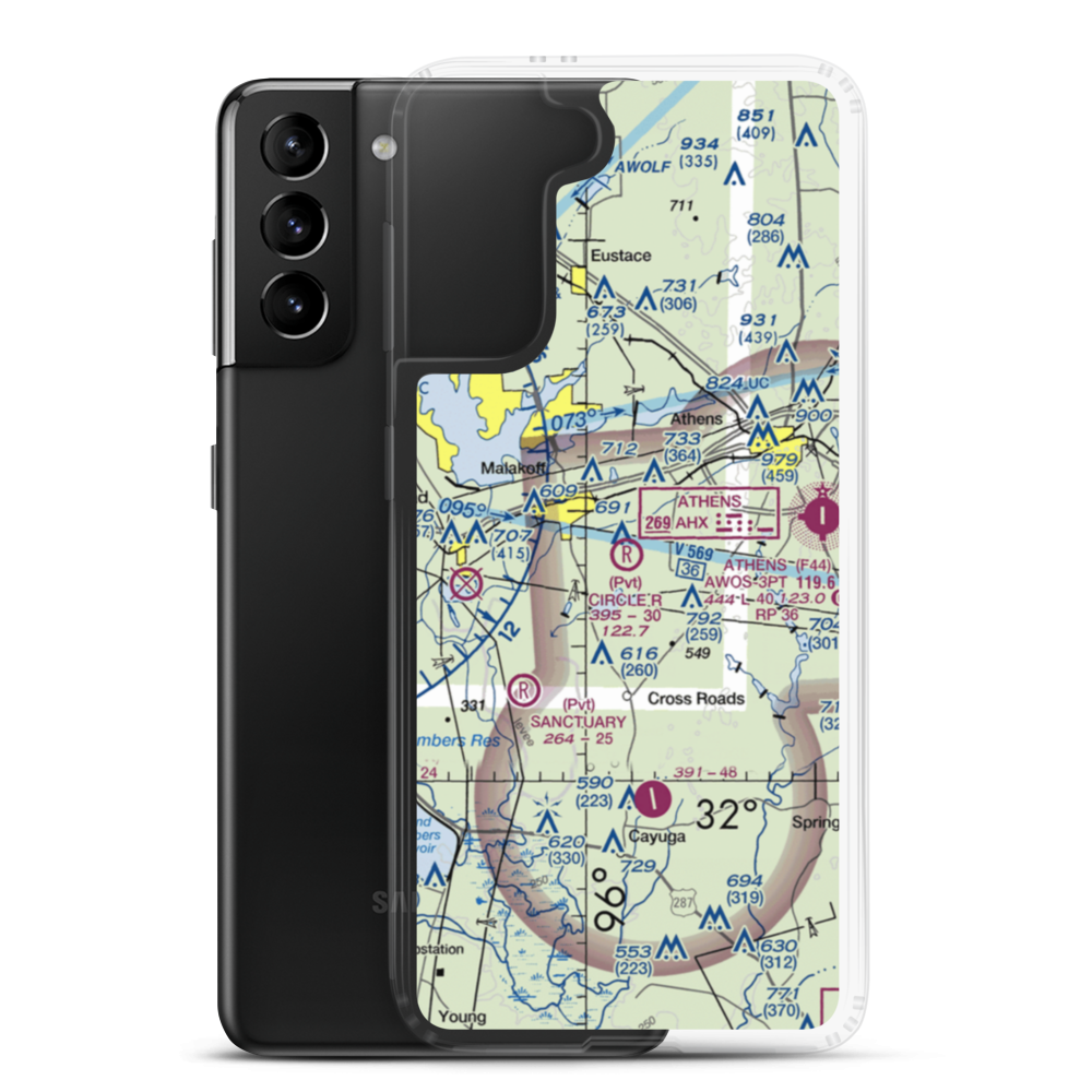 Circle R Ranch Airport (2TS4) VFR Sectional Samsung Case Samsung Galaxy S21 Plus model shown