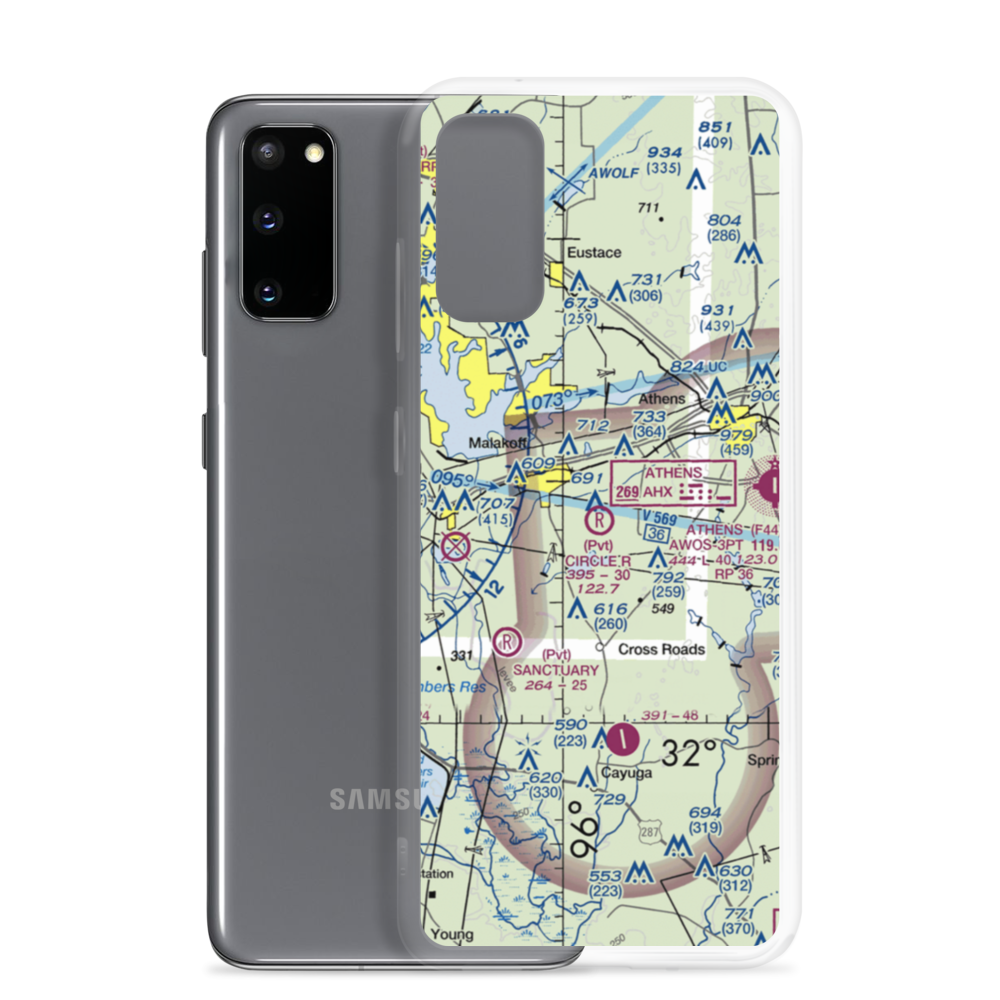 Circle R Ranch Airport (2TS4) VFR Sectional Samsung Case Samsung Galaxy S20 model shown