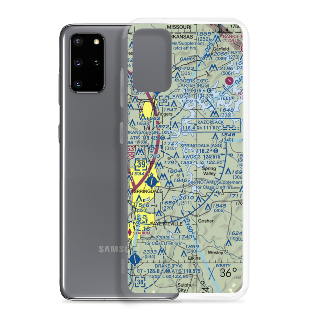 Circle S Farms Airport (AR91) VFR Sectional Samsung Case Samsung Galaxy S20 Plus model shown
