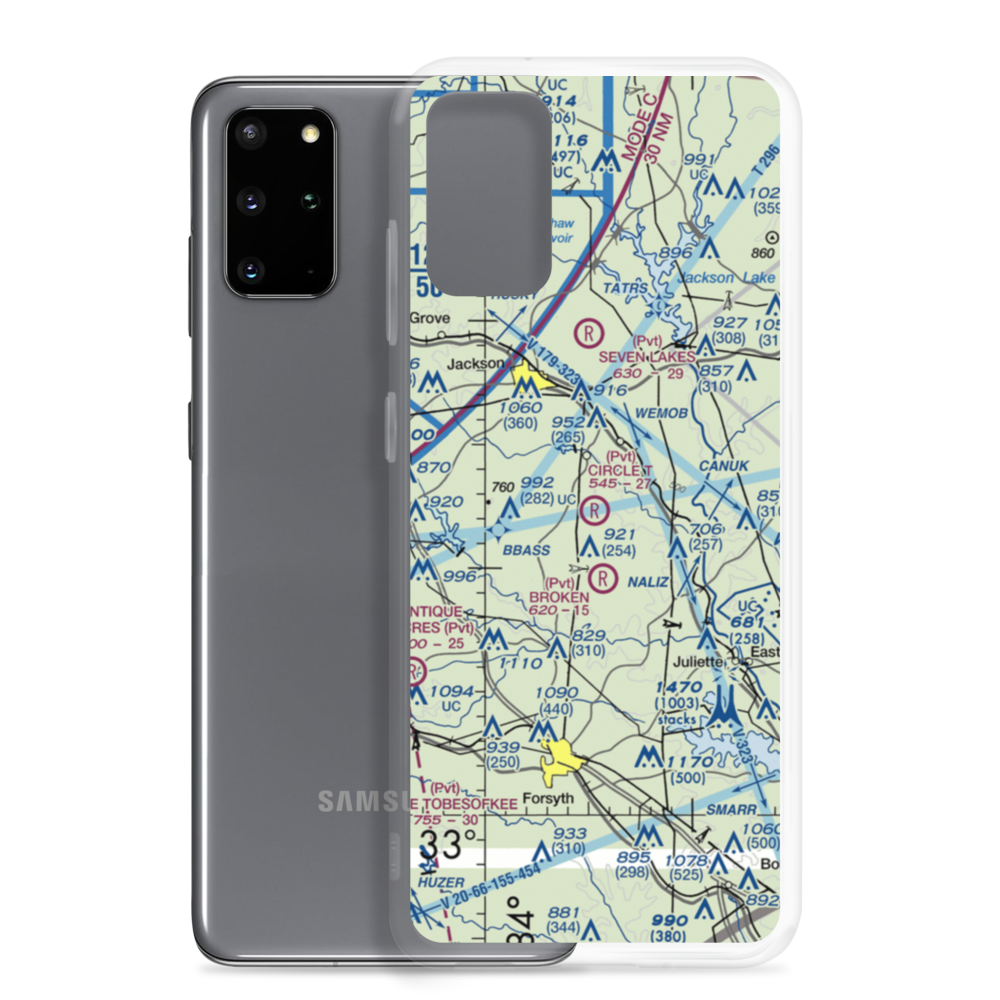 Circle T Airport (98GA) VFR Sectional Samsung Case Samsung Galaxy S20 Plus model shown