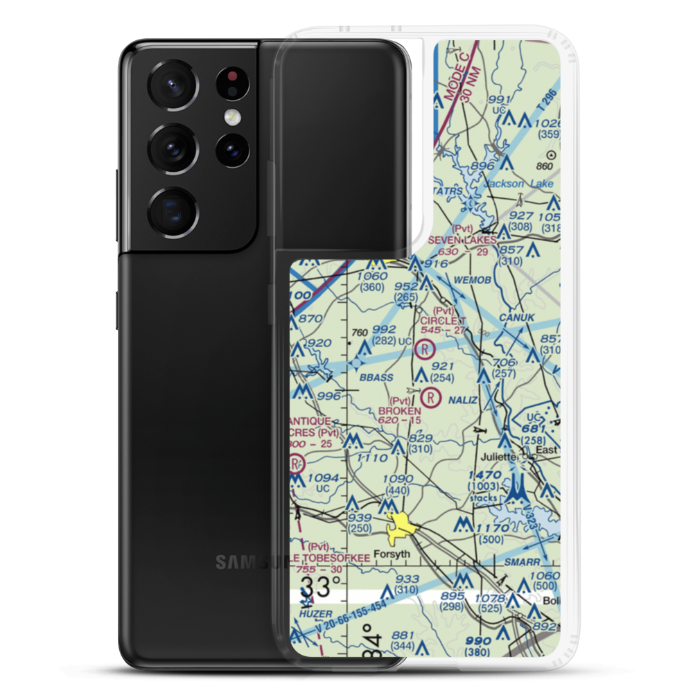Circle T Airport (98GA) VFR Sectional Samsung Case Samsung Galaxy S21 Ultra model shown