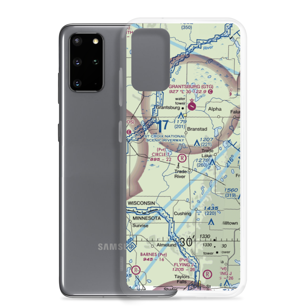 Circle T Airport (WS77) VFR Sectional Samsung Case Samsung Galaxy S20 Plus model shown