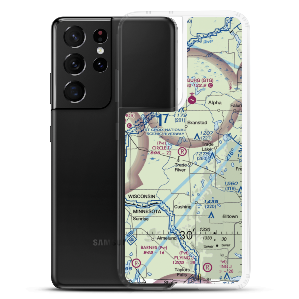 Circle T Airport (WS77) VFR Sectional Samsung Case Samsung Galaxy S21 Ultra model shown