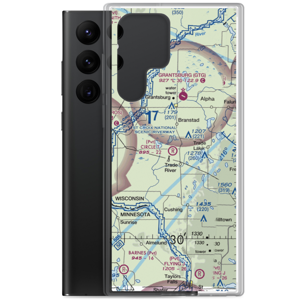 Circle T Airport (WS77) VFR Sectional Samsung Case Samsung Galaxy S22 Ultra model shown