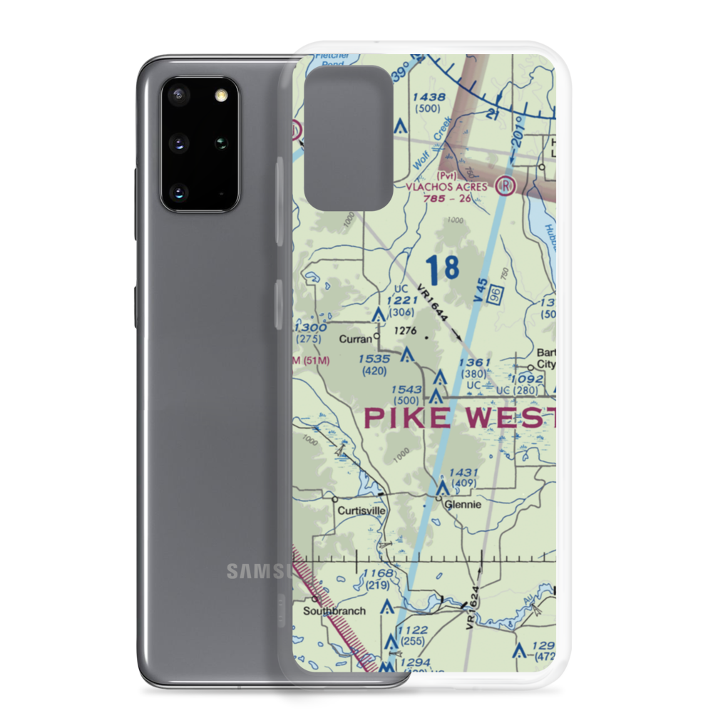 Circle T Ranch Airport (MI93) VFR Sectional Samsung Case Samsung Galaxy S20 Plus model shown