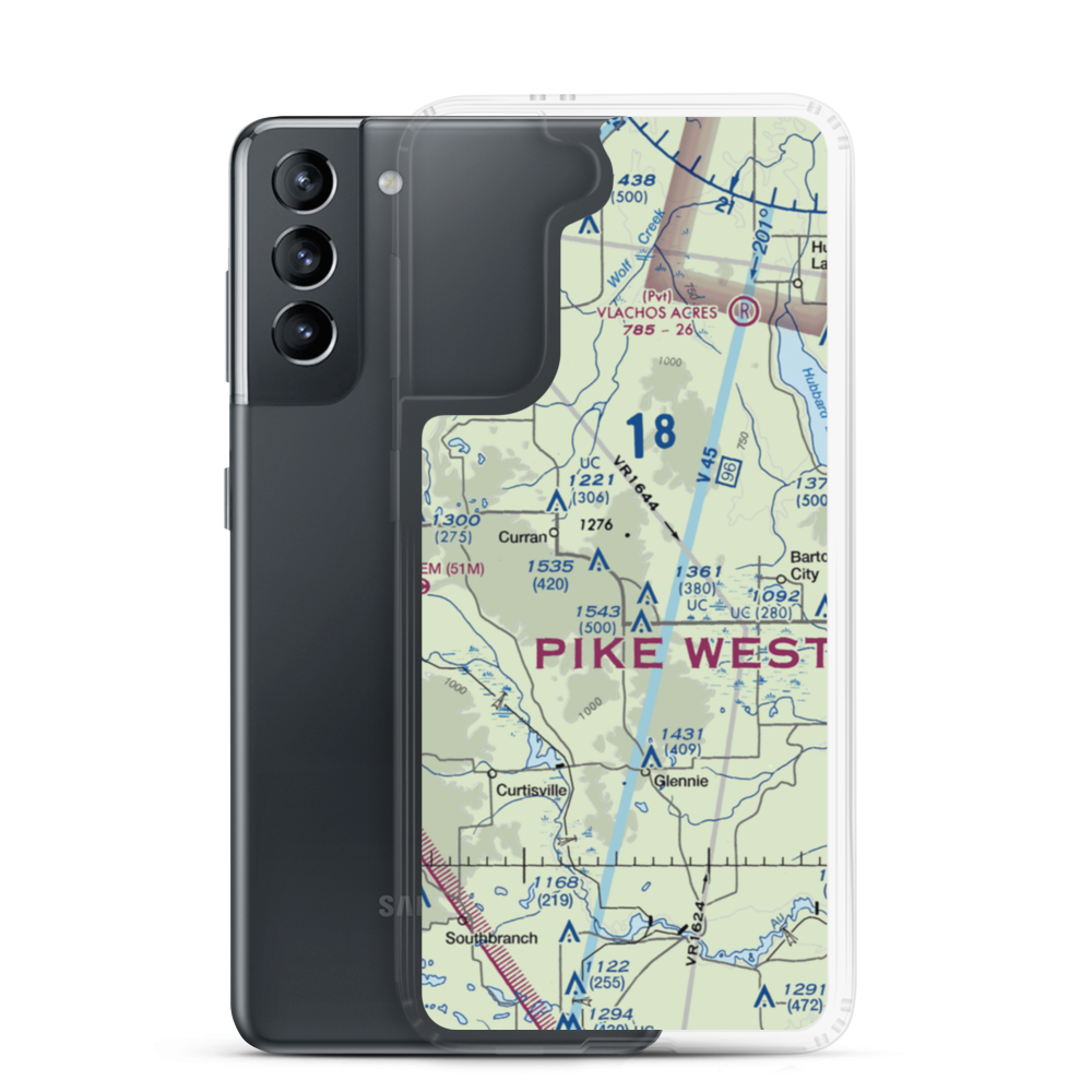 Circle T Ranch Airport (MI93) VFR Sectional Samsung Case Samsung Galaxy S21 model shown