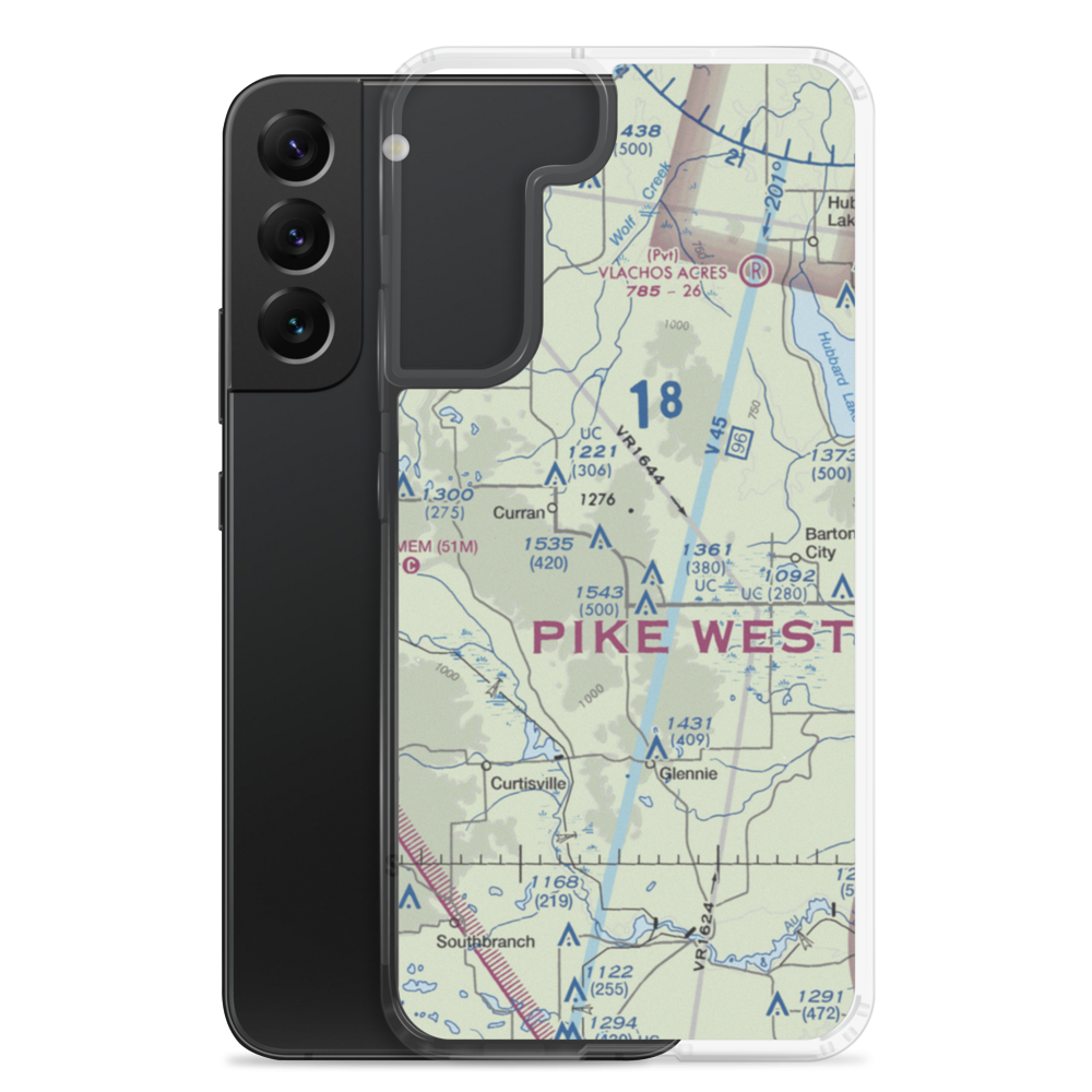 Circle T Ranch Airport (MI93) VFR Sectional Samsung Case Samsung Galaxy S22 Plus model shown