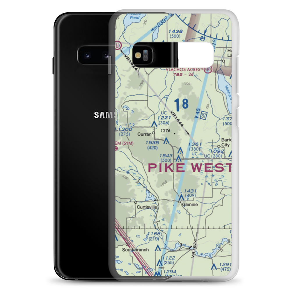 Circle T Ranch Airport (MI93) VFR Sectional Samsung Case Samsung Galaxy S10+ model shown