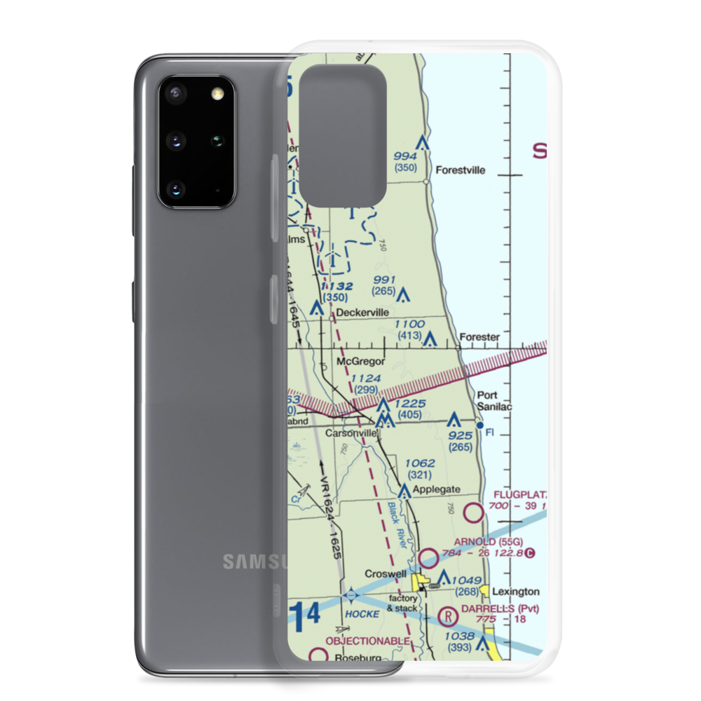 Circle U Heliport (2F2) VFR Sectional Samsung Case Samsung Galaxy S20 Plus model shown