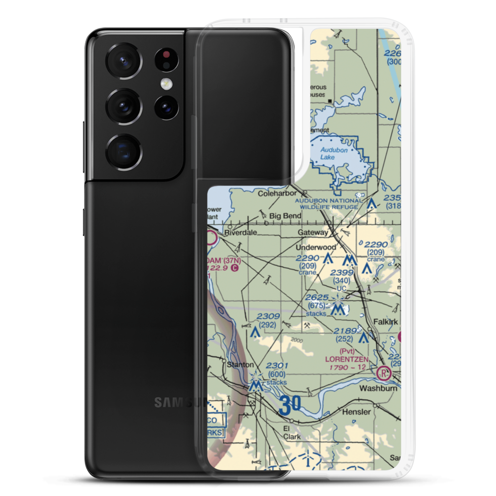 Circle Z Landing Strip (NA90) VFR Sectional Samsung Case Samsung Galaxy S21 Ultra model shown