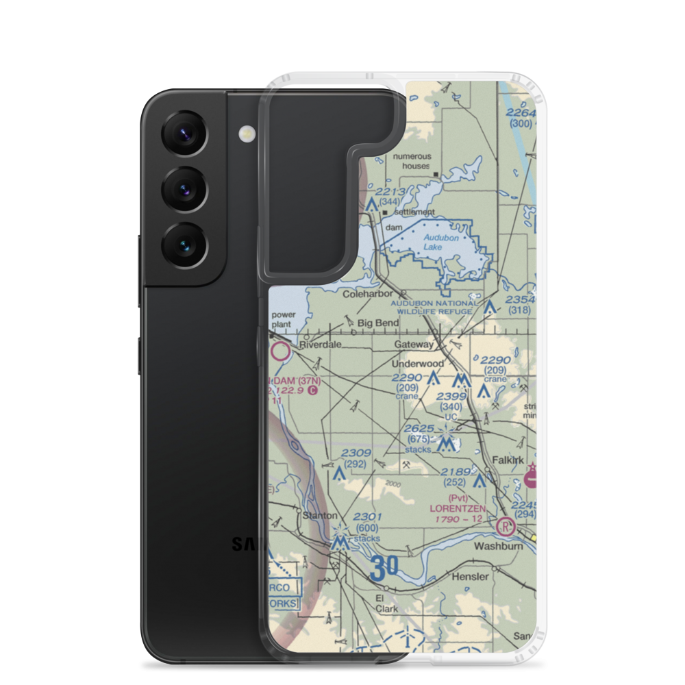 Circle Z Landing Strip (NA90) VFR Sectional Samsung Case Samsung Galaxy S22 model shown
