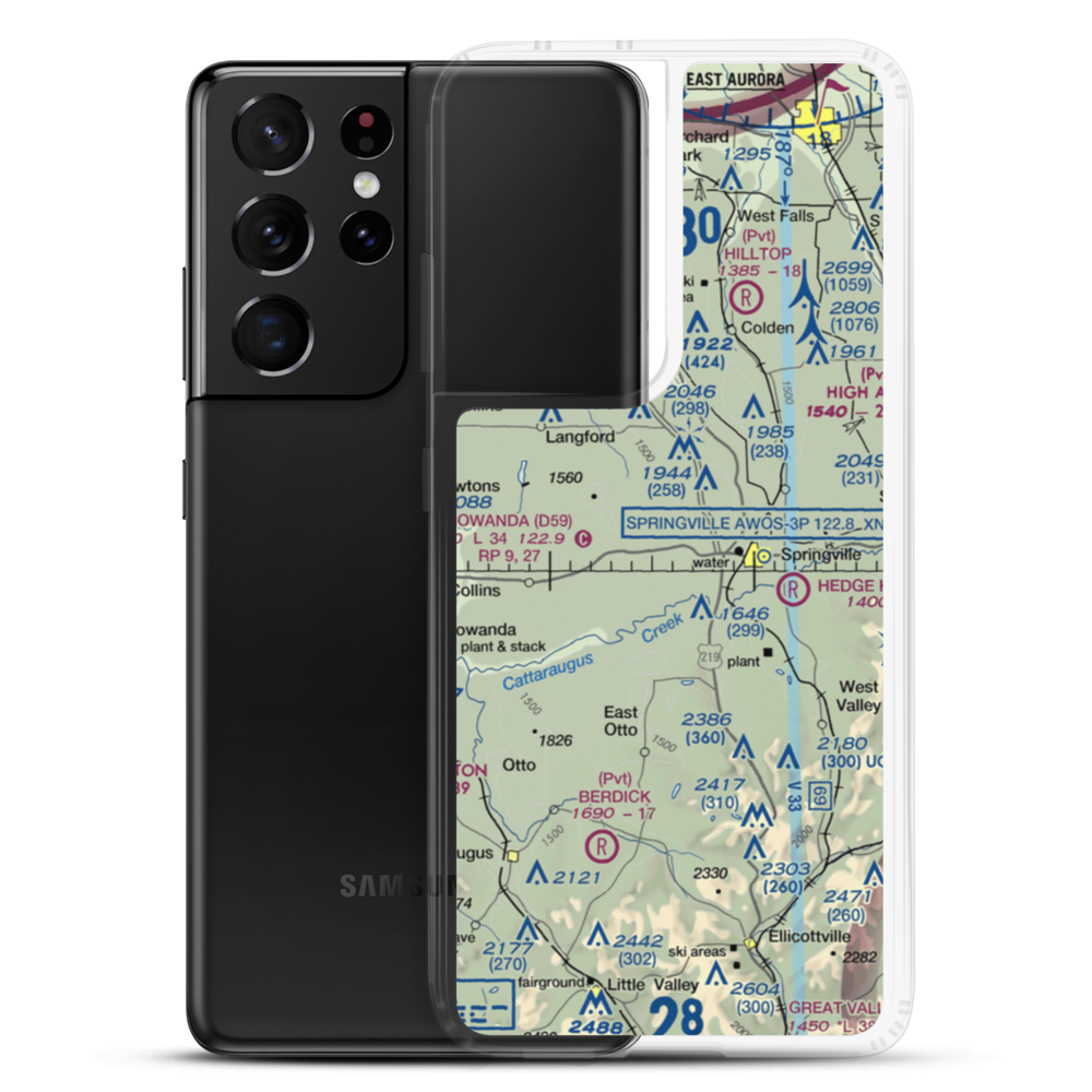 Ciszak Airport (35NY) VFR Sectional Samsung Case Samsung Galaxy S21 Ultra model shown