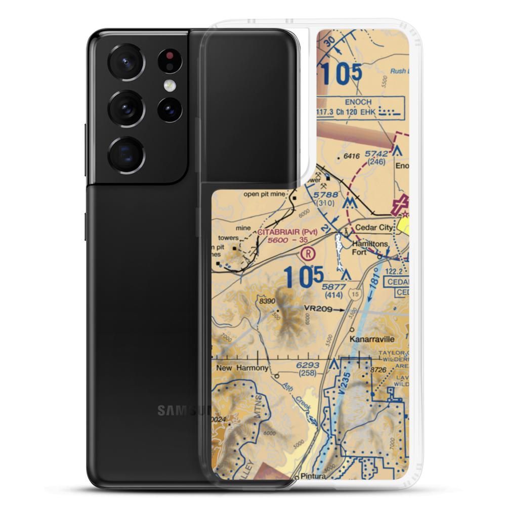 Citabriair Airport (UT43) VFR Sectional Samsung Case Samsung Galaxy S21 Ultra model shown