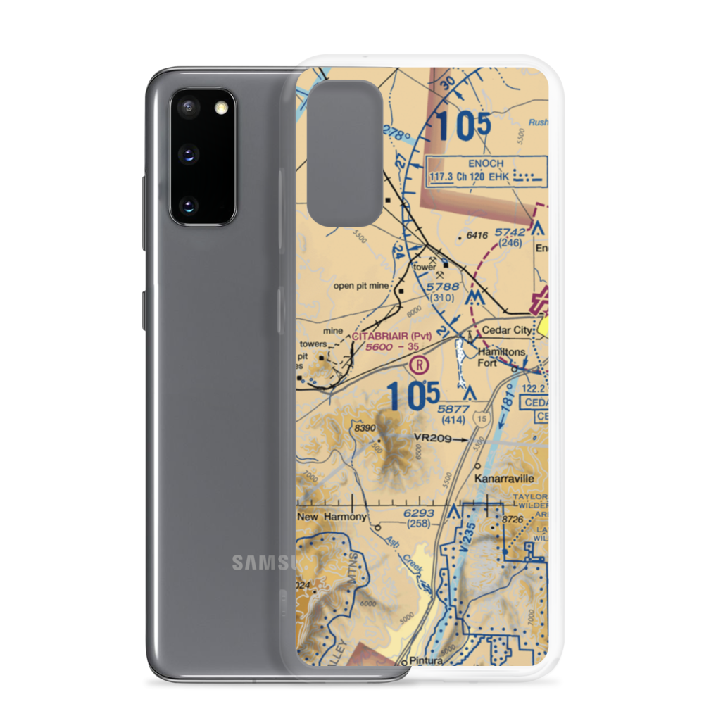 Citabriair Airport (UT43) VFR Sectional Samsung Case Samsung Galaxy S20 model shown