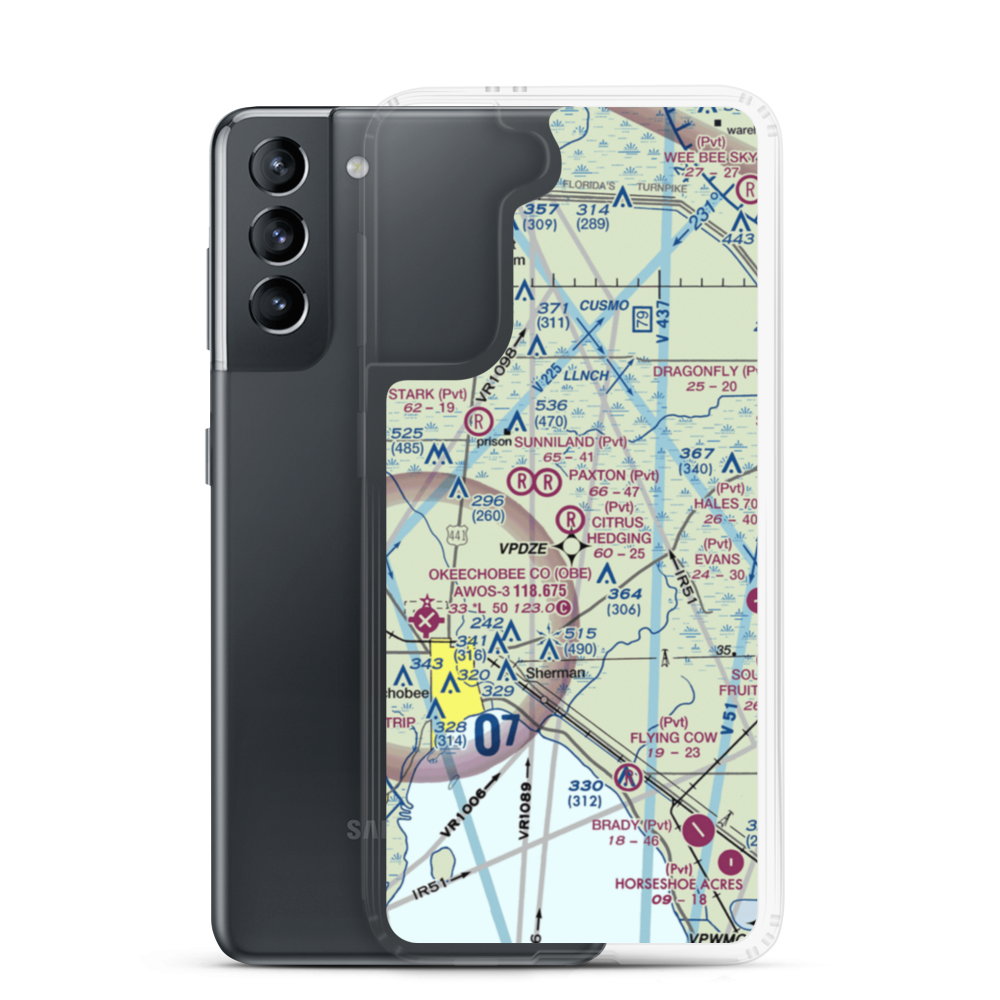 Citrus Hedging Ranch Airport (96FD) VFR Sectional Samsung Case Samsung Galaxy S21 model shown