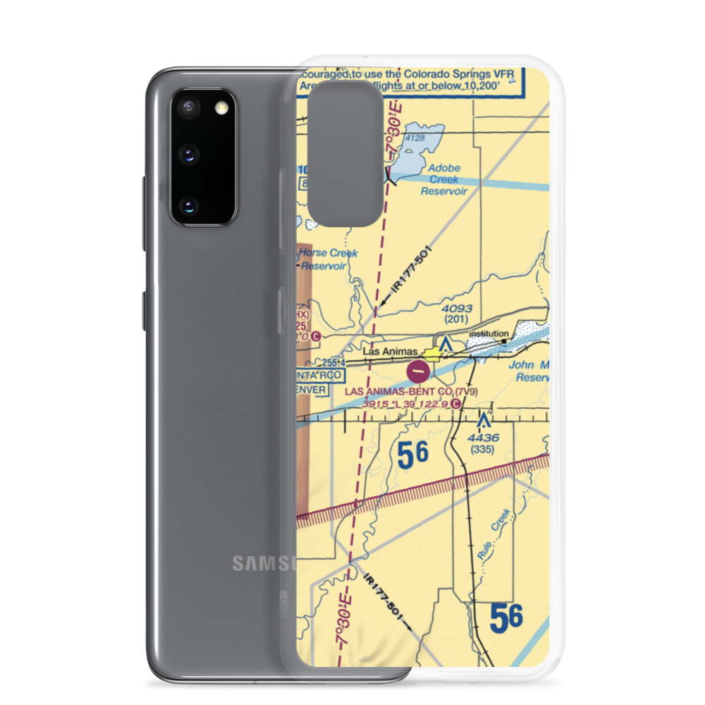 City of Las Animas Bent County Airport (7V9) VFR Sectional Samsung Case Samsung Galaxy S20 model shown