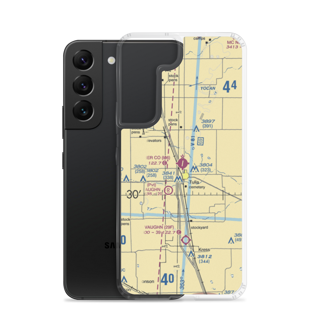 City of Tulia-Swisher County Municipal Airport (I06) VFR Sectional Samsung Case Samsung Galaxy S22 model shown