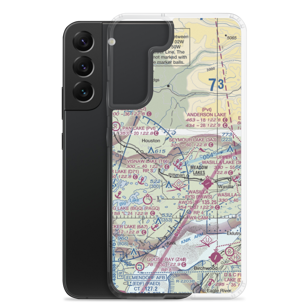 Cizek North Airport (6AK9) VFR Sectional Samsung Case Samsung Galaxy S22 Plus model shown