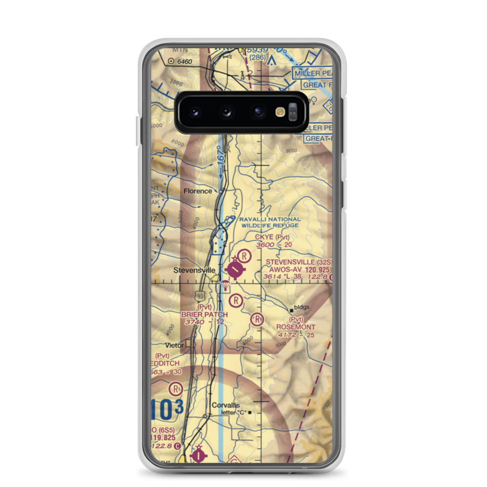 Ckye Field (MT32) VFR Sectional Samsung Case Samsung Galaxy S10 model shown