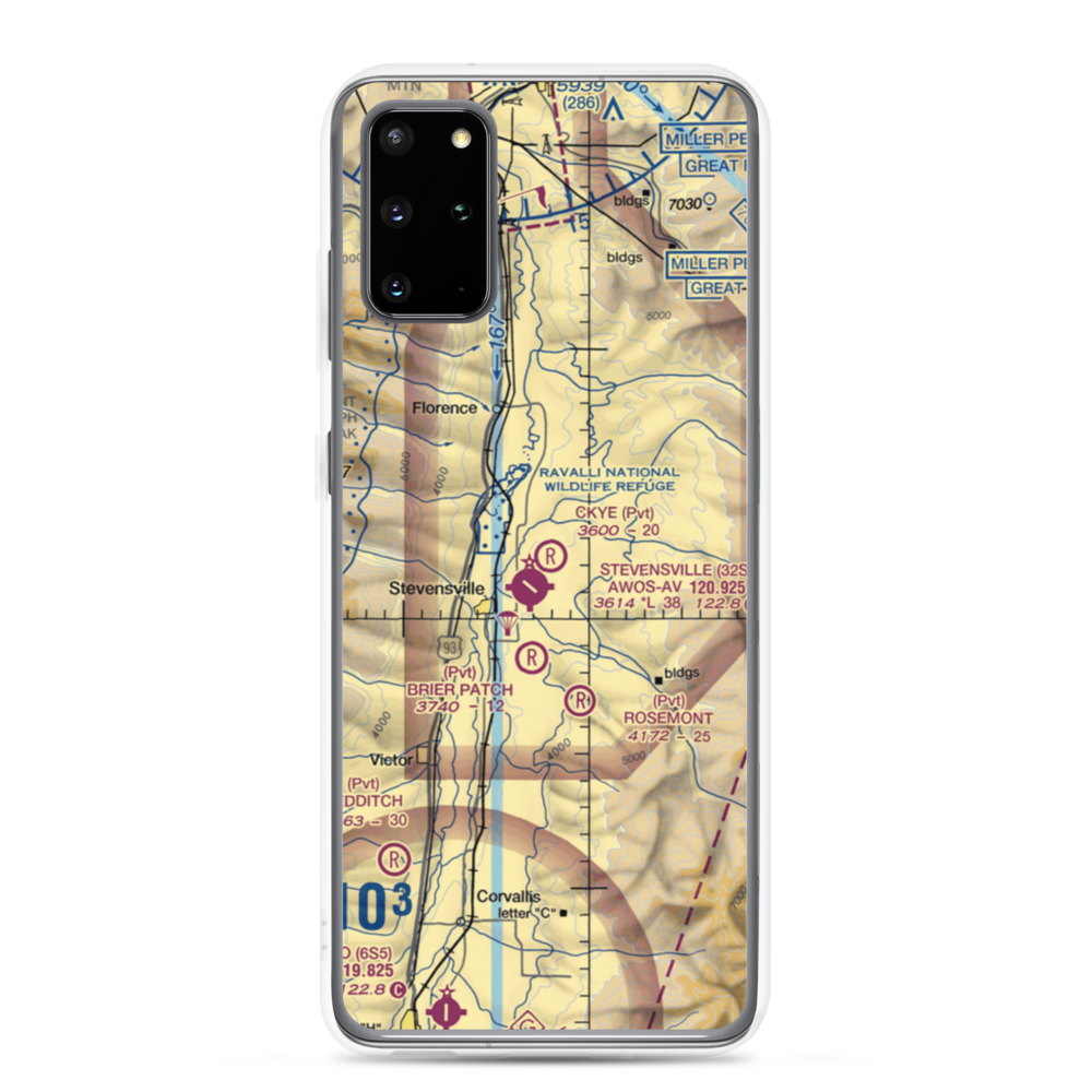 Ckye Field (MT32) VFR Sectional Samsung Case Samsung Galaxy S20 Plus model shown