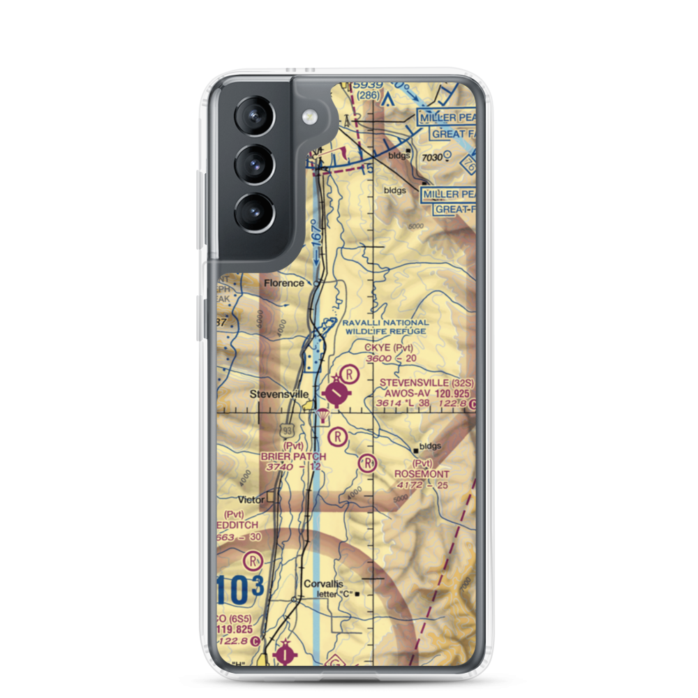 Ckye Field (MT32) VFR Sectional Samsung Case Samsung Galaxy S21 model shown