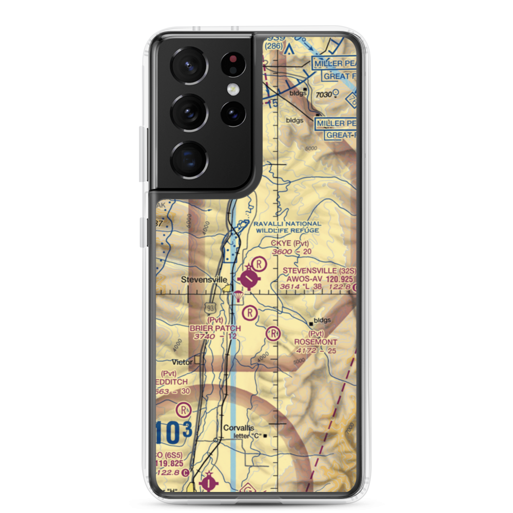 Ckye Field (MT32) VFR Sectional Samsung Case Samsung Galaxy S21 Ultra model shown