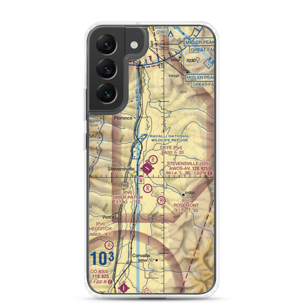 Ckye Field (MT32) VFR Sectional Samsung Case Samsung Galaxy S22 Plus model shown