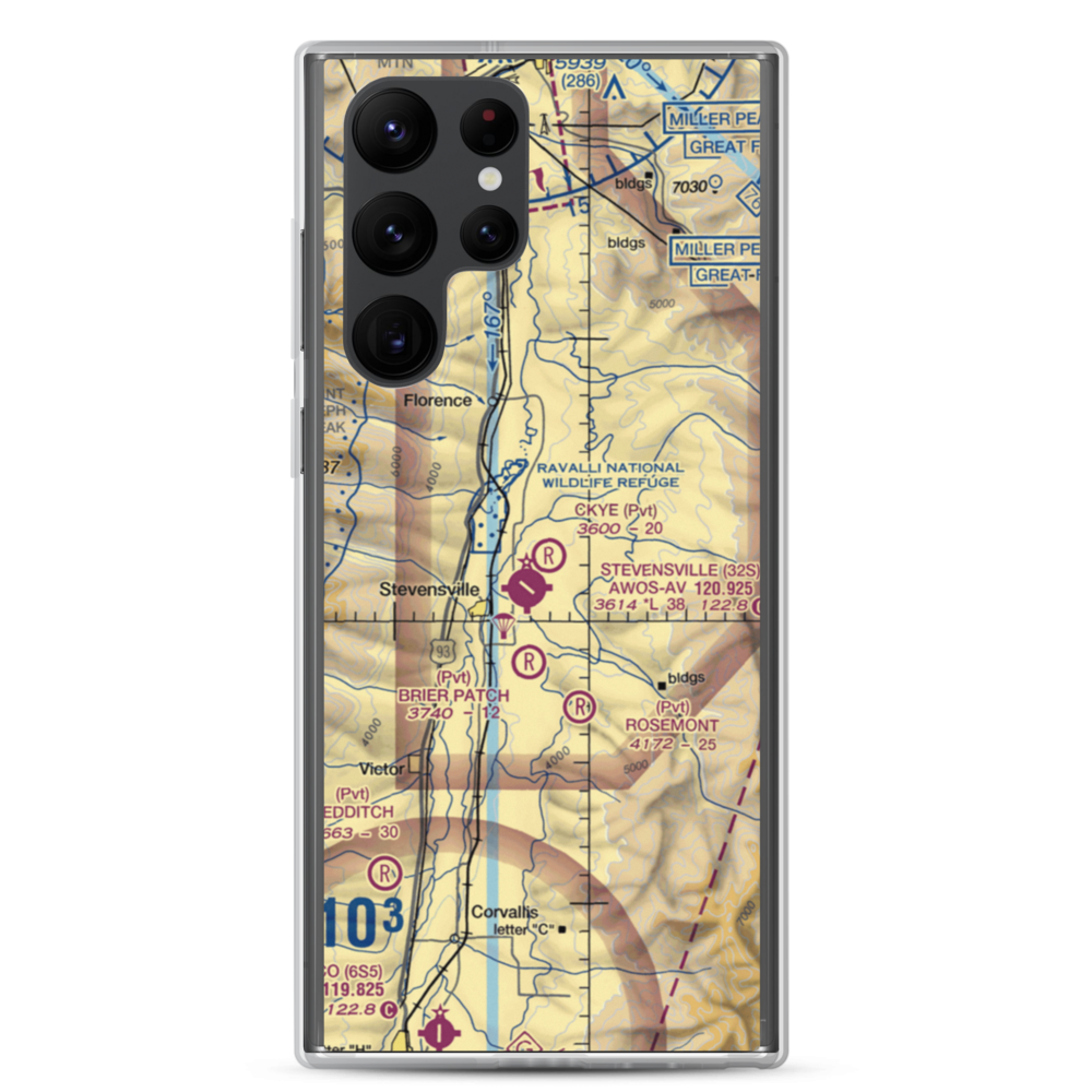 Ckye Field (MT32) VFR Sectional Samsung Case Samsung Galaxy S22 Ultra model shown
